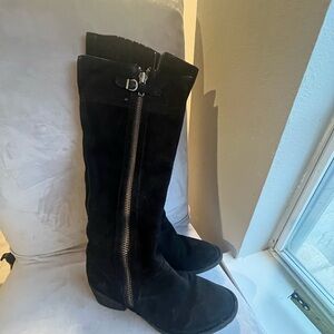 Born Black Over‎ the Knee Boots with Decorative Buckle